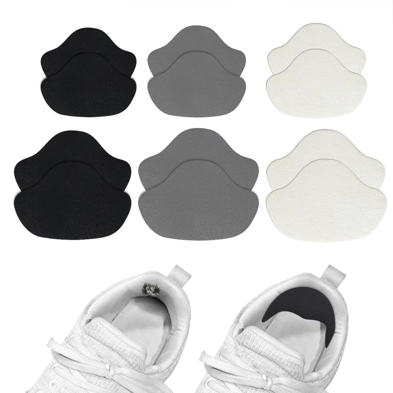 4 Pairs Self-Adhesive Shoe Hole Patches Heel Repair Kit Sneaker Liner Fixer