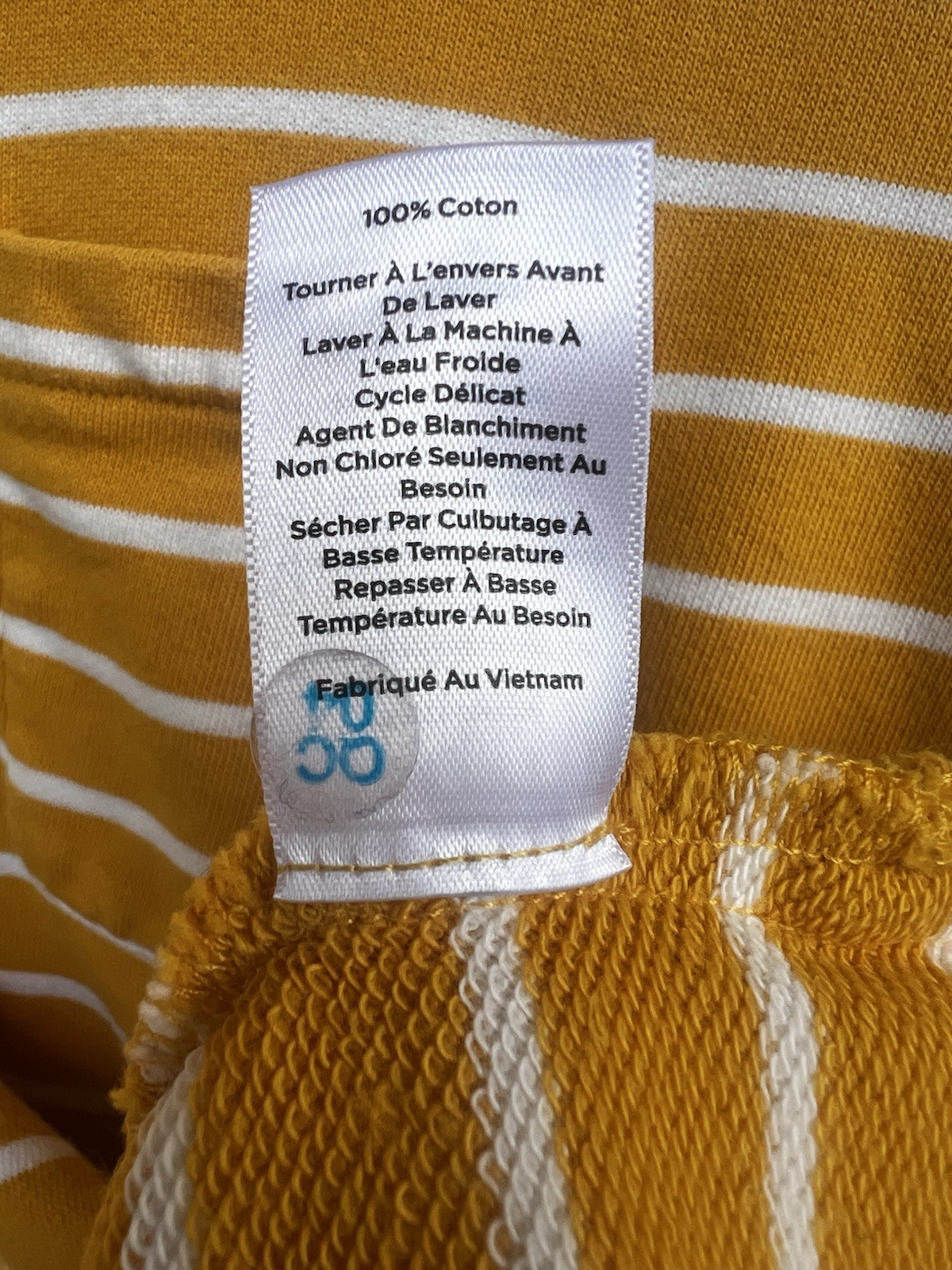 Talbots Petite 1X Yellow/White Striped 100% Cotton Crewneck Knit Sweater
