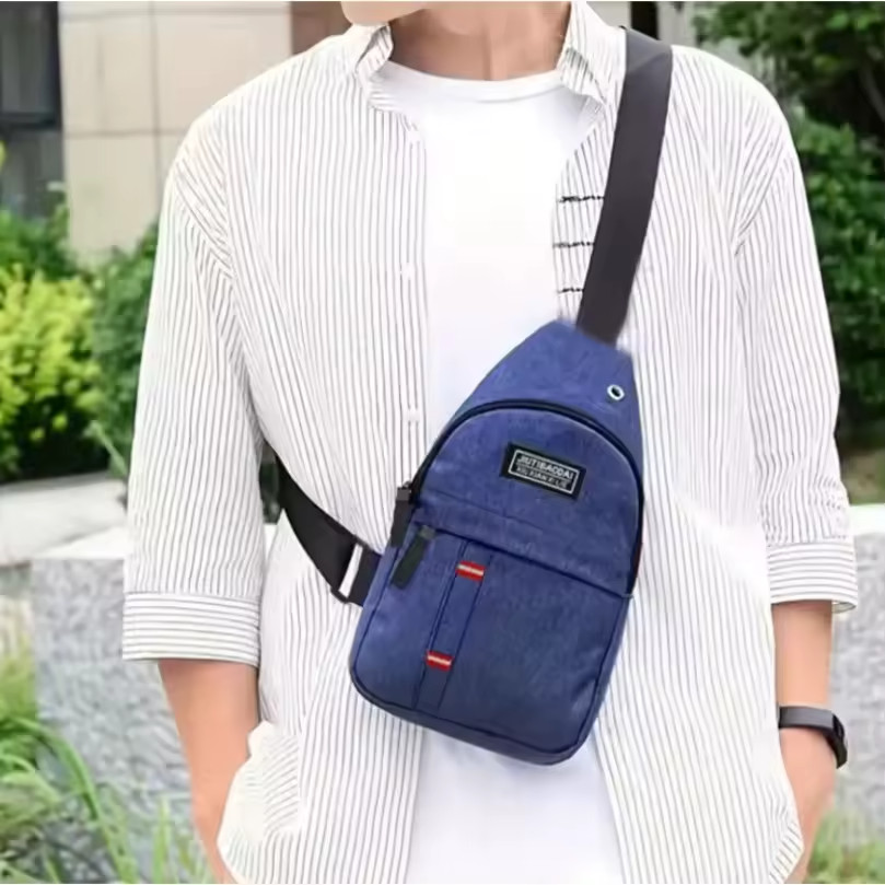 Crossbody Chest Bag Men Women Sling Backpack Travel Hiking Shoulder Bag Black