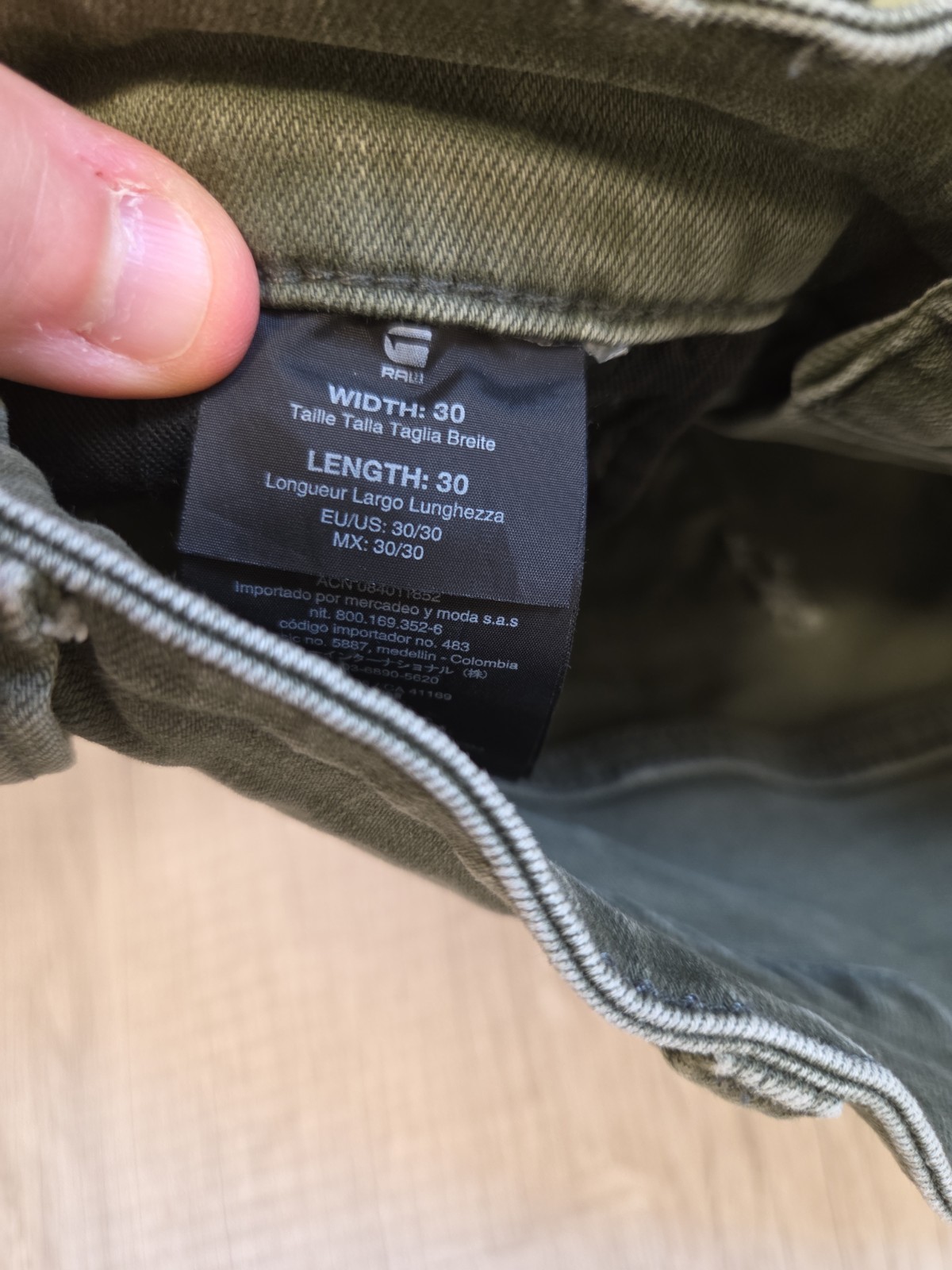 G-Staw Raw Skinny Jeans Size 30×30 Men’s Green Sage 5620 3D Zip Knee
