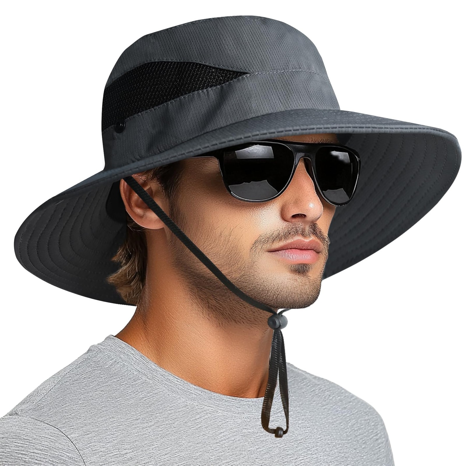 Sun Hat UPF 50+ Wide Brim Bucket Hat Fishing Hiking Beach Outdoor Unisex