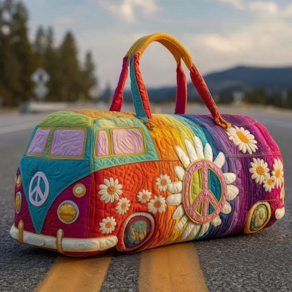 Adjustable Strap Quilted Duffle Bag Large Capacity 3D Quilting Craft Travel