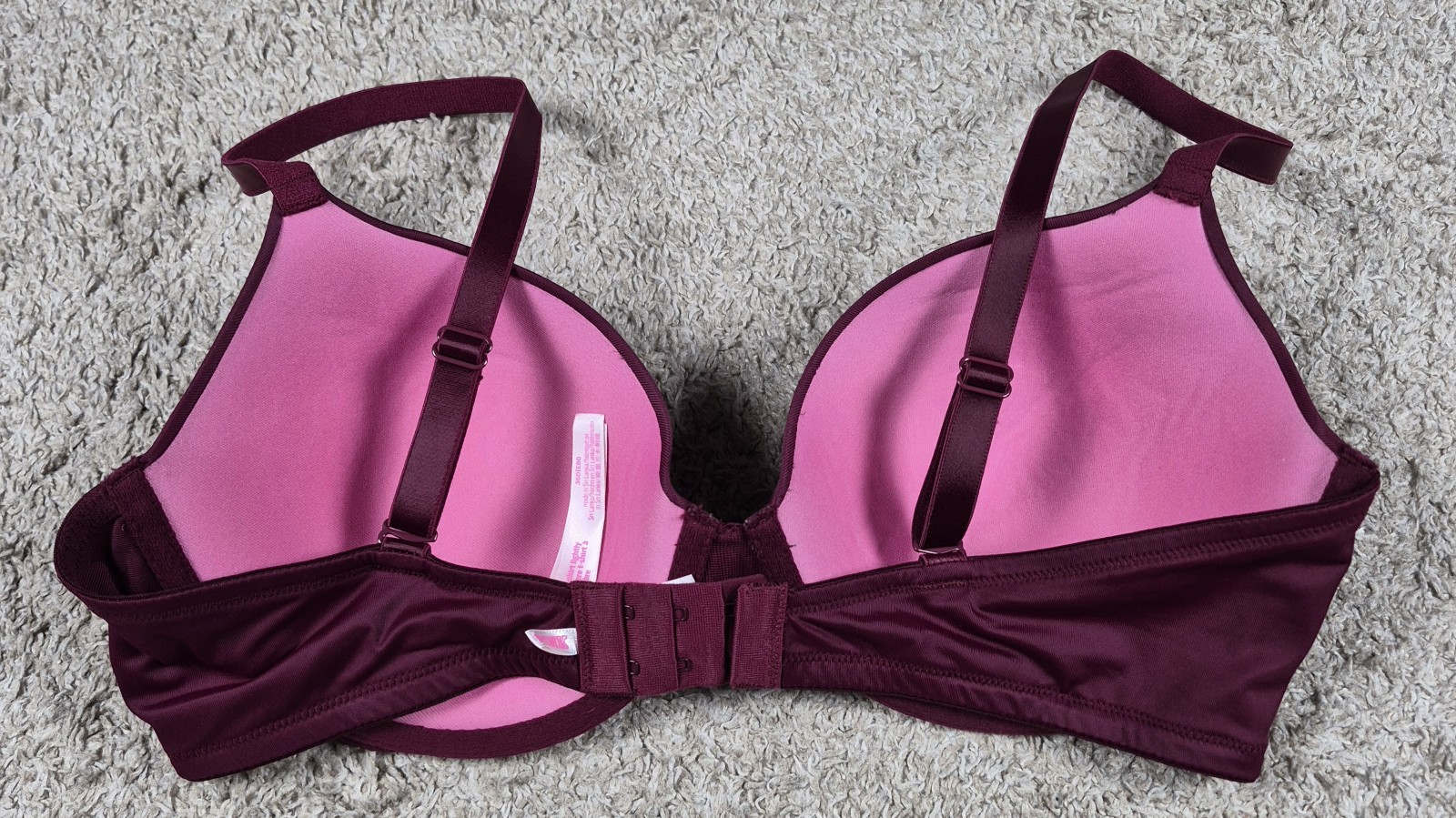 Pink Victorias Secret Wear Everywhere Tshirt Lightly Linend Bra Womens 36D