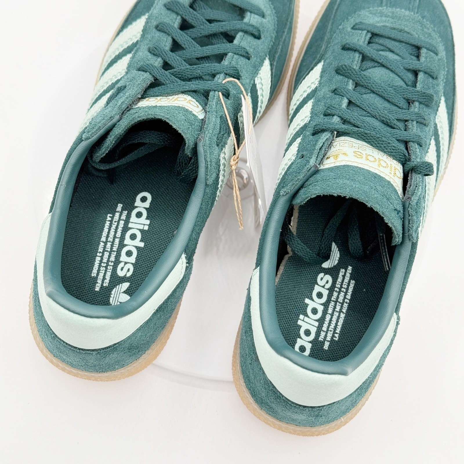 Adidas Handball Spezial W Sneaker Size 10 Aurora Ivy/Ash Green/Gum Women JR0847