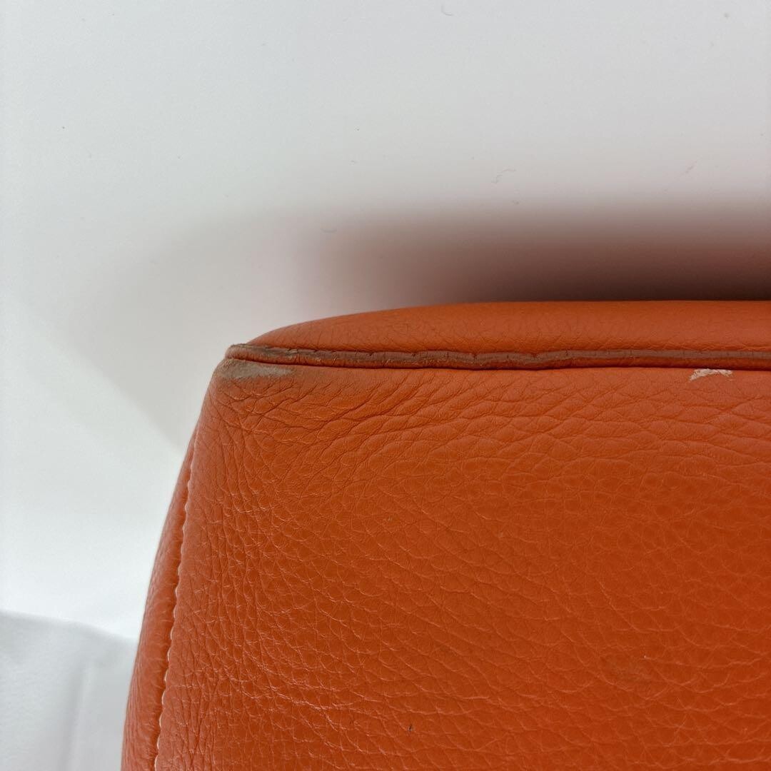 CELINE Boogie Bag Leather Orange Vintage Authentic From Japan