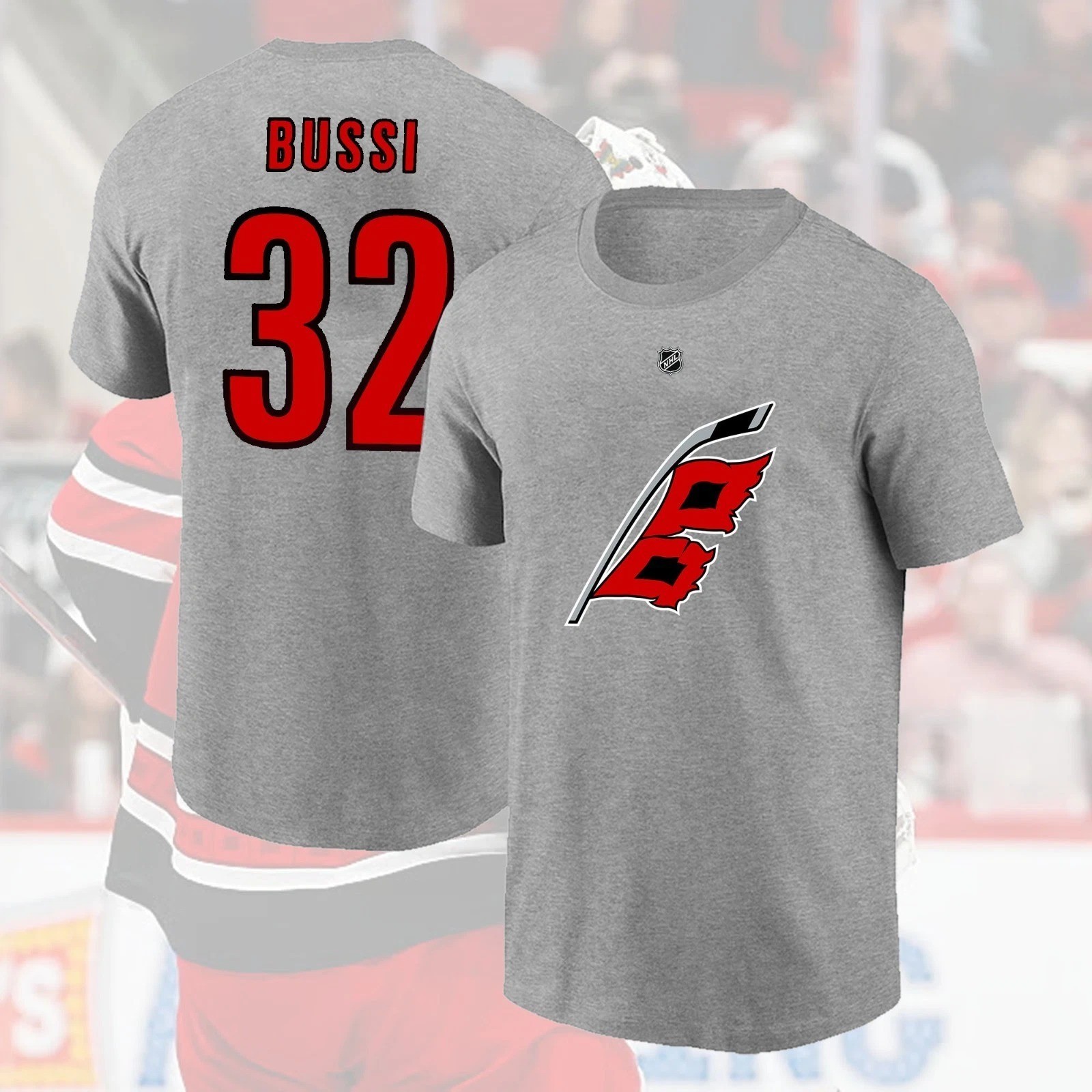 HOT! Brandon #32 Bussi Carolina Name & Number Player Fans Hurricane Gift
