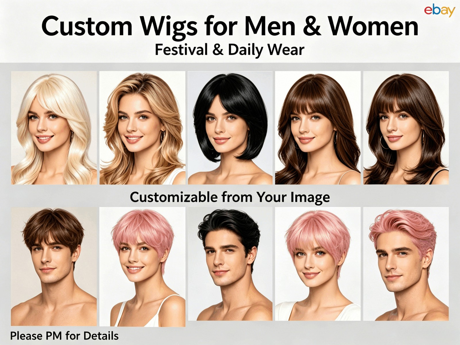 Men’s 12in Short Curly Wig Black Heat Resistant Synthetic Full Cosplay Party Wig