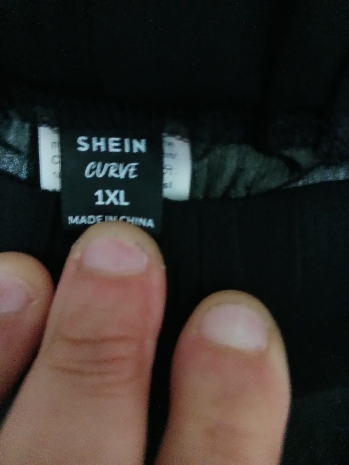 SHEIN Curve Women’s Black Solid Wide Leg Pants Plus Size 1XL