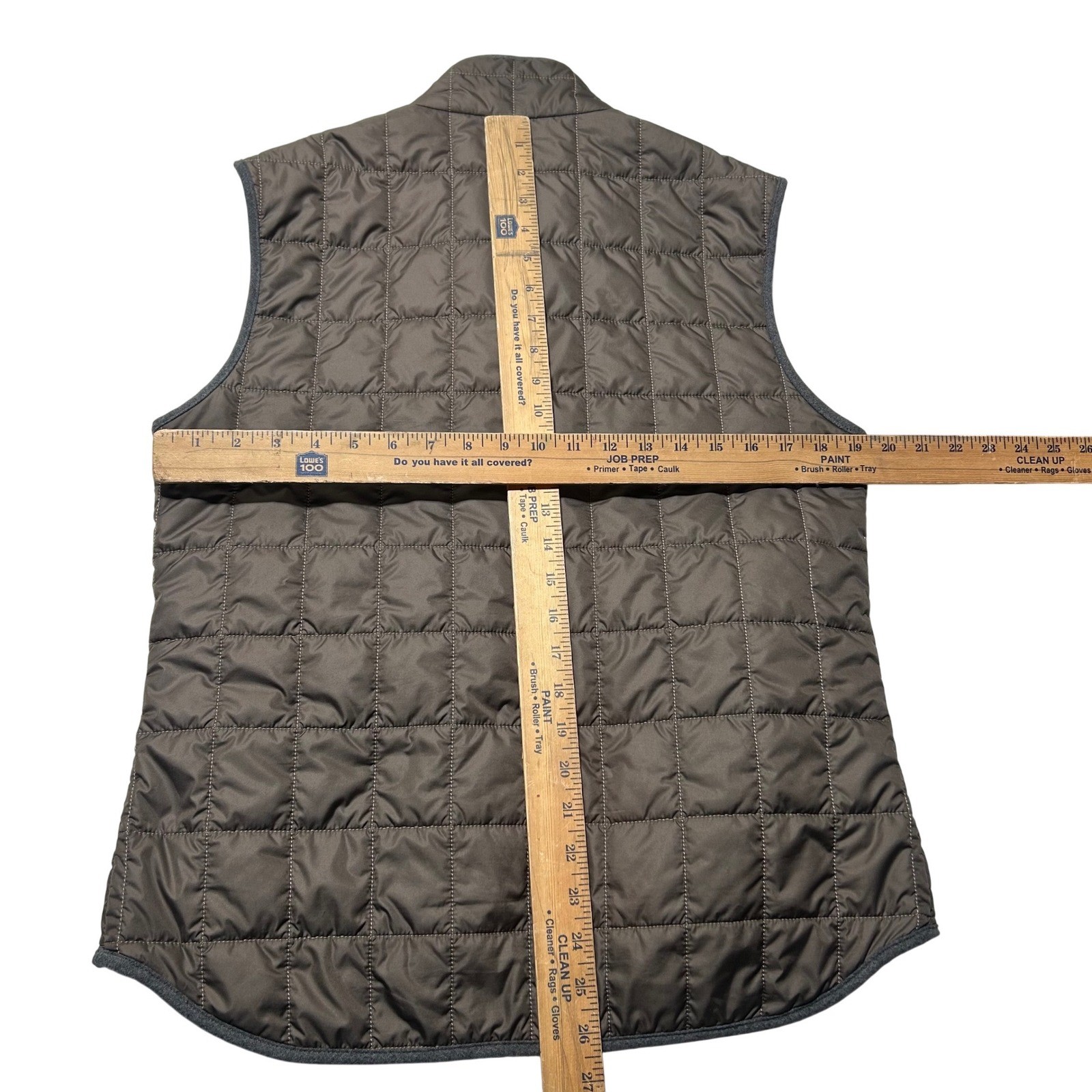 Waterville Men Quilted Vest Charcoal Grey Orange Theo Made in Italy Size 48