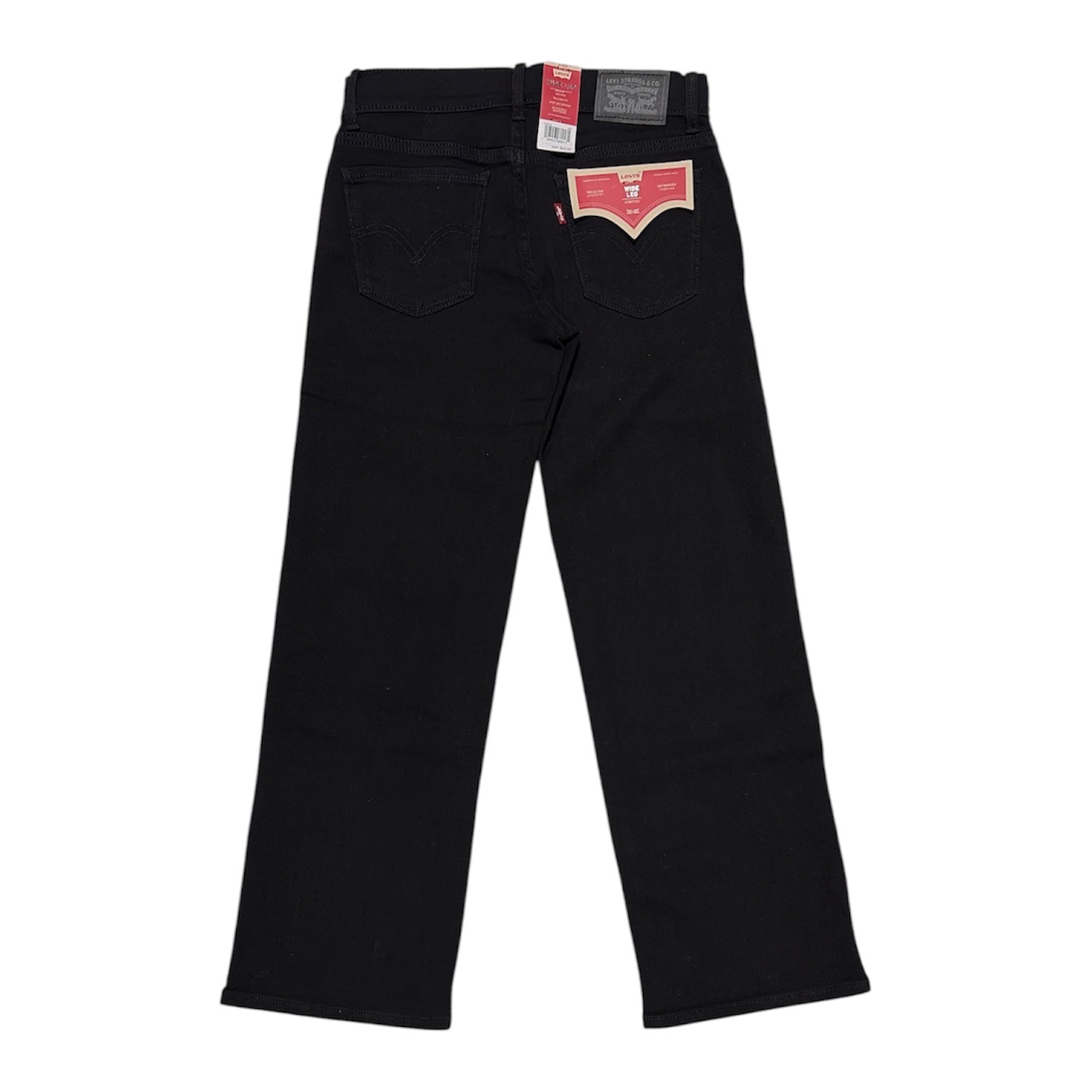 Levi’s Girls Relaxed Fit Adjustable Waistband Wide Leg Stretch Denim Jeans