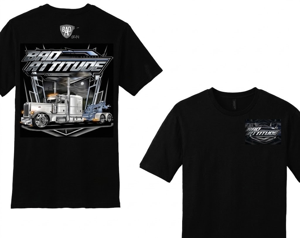 Bad Attitude Peterbilt 389 Tow Truck Shirt Custom Wrecker Diesel Trucker Tee
