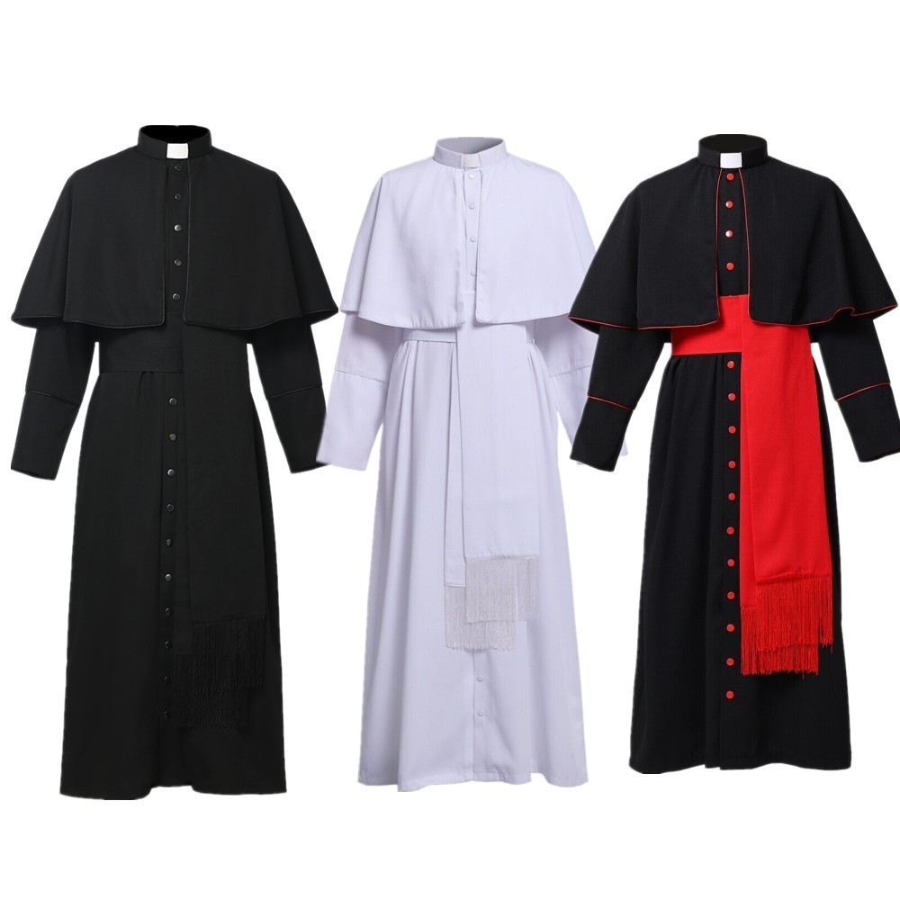 Clergy Band Cinctures with Fringe Christian Soutane Roman Cassock Cincture Belts