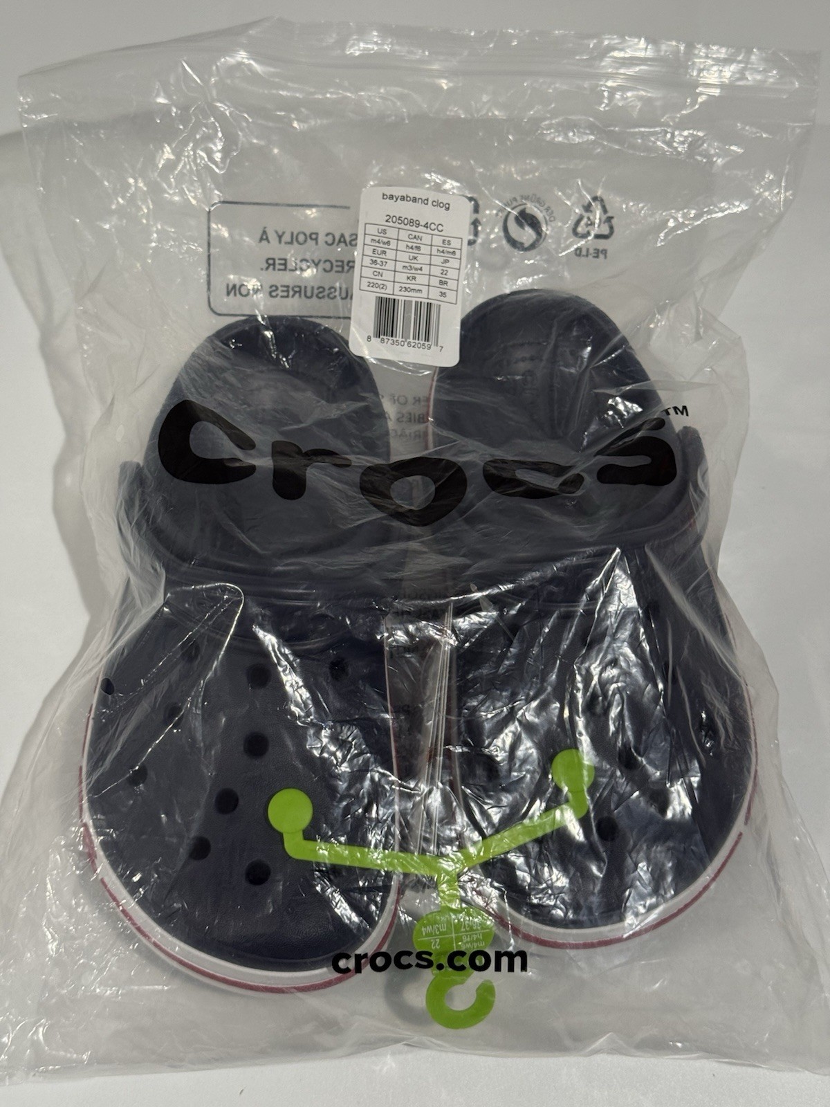 Crocs Bayaband Clog NAVY / PEPPER #205089-4CC Unisex Size US m4/w6~New W/O Box