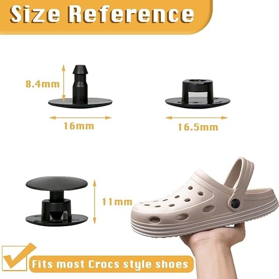 8 Sets Replacement Rivets for Crocs, Replacement Parts for Crocs
