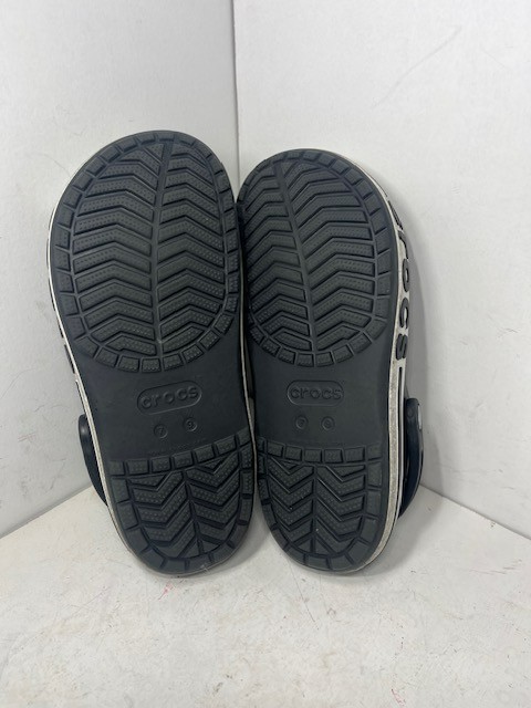 Crocs Bayaband Black Strapped Clogs Women 9 Men 7 Unisex