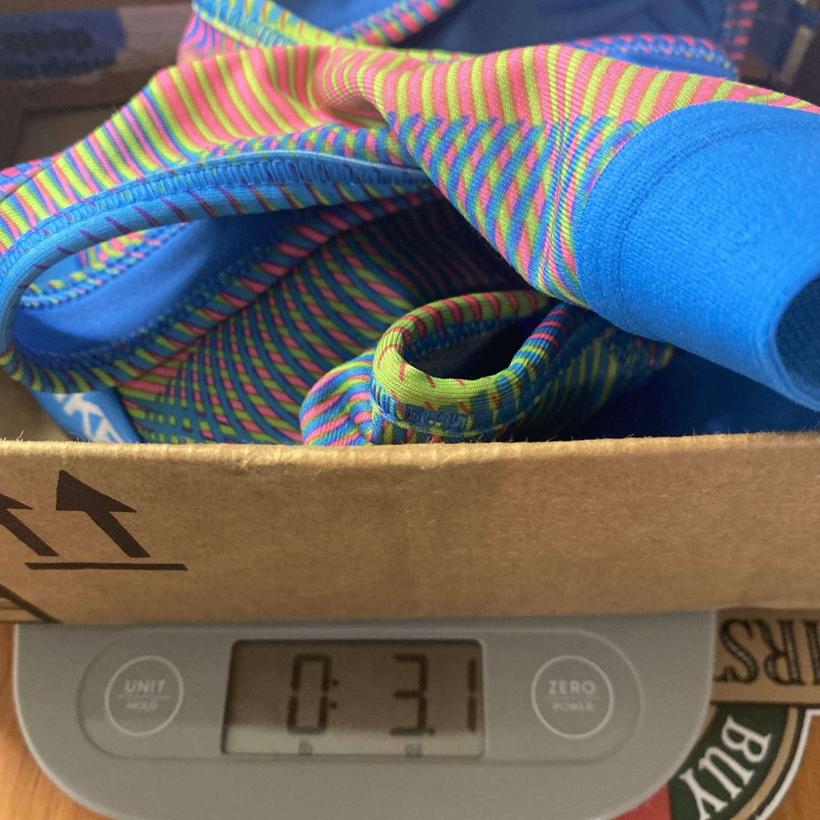 Nike Pro Colorful Sports Bra XS Athletic Racerback Rainbow Training Gym