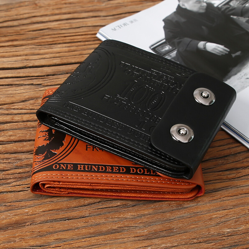 Men Novelty US 100 Dollar Wallet Bill Money Safe Purse with Magnetic Buckle Gift