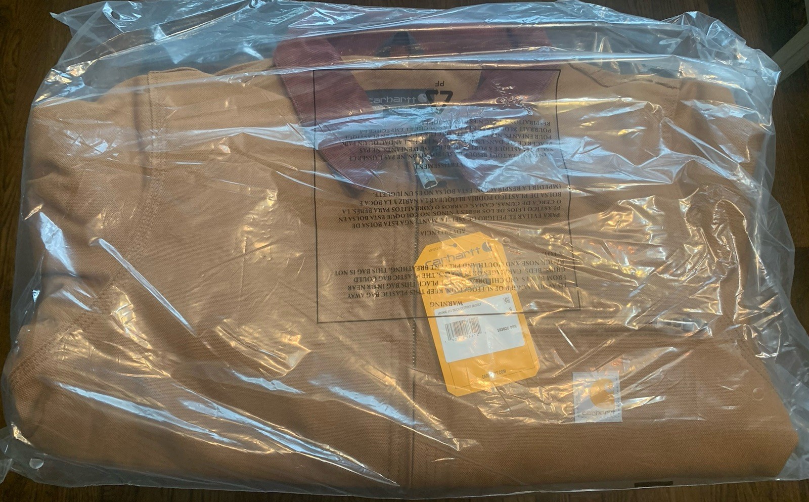 CARHARTT Iconic J01 Duck Detroit Jacket Carhartt Brown Regular – Small