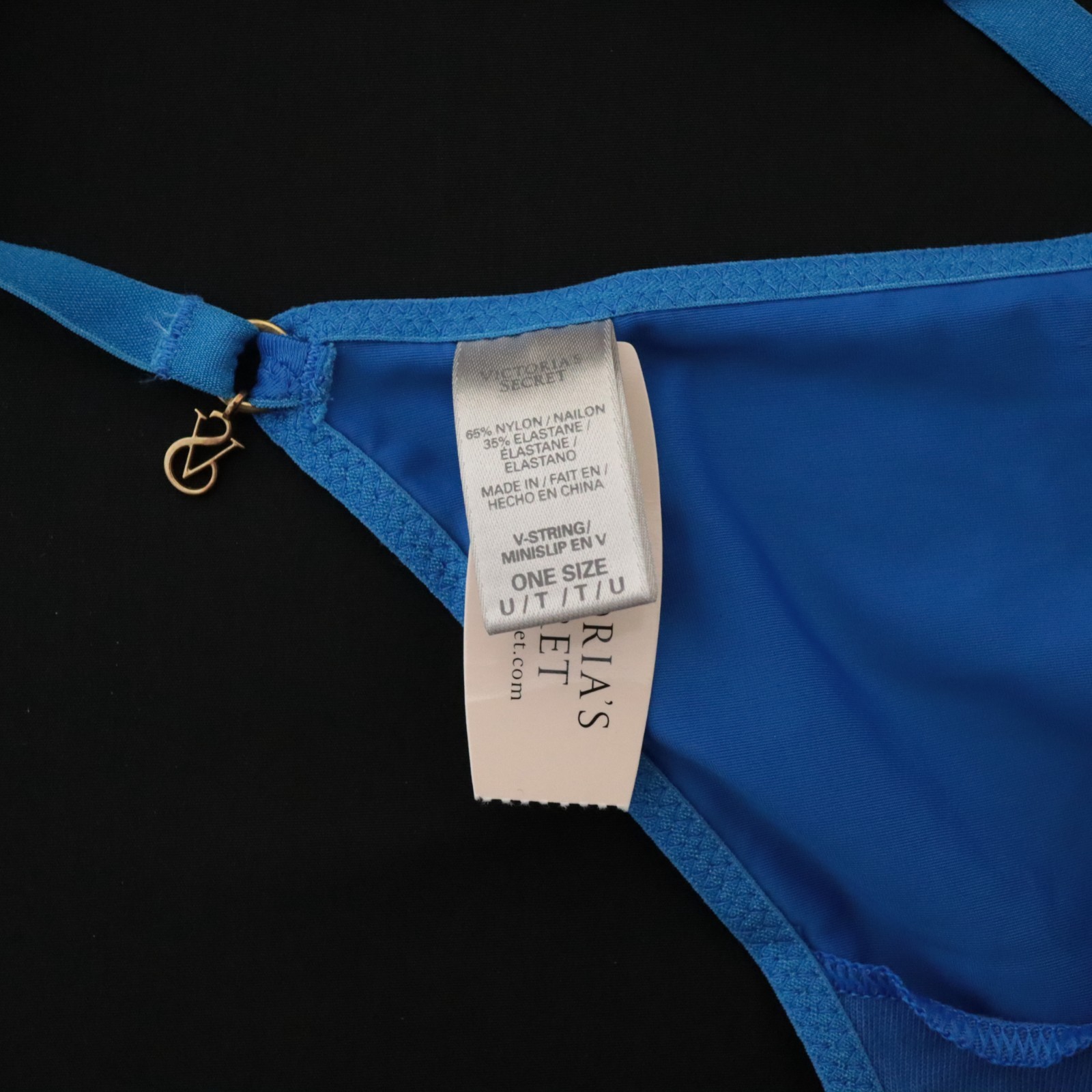 NEW Victoria’s Secret VTG Satin Charm V-String Thong Panty ONE SIZE O/S
