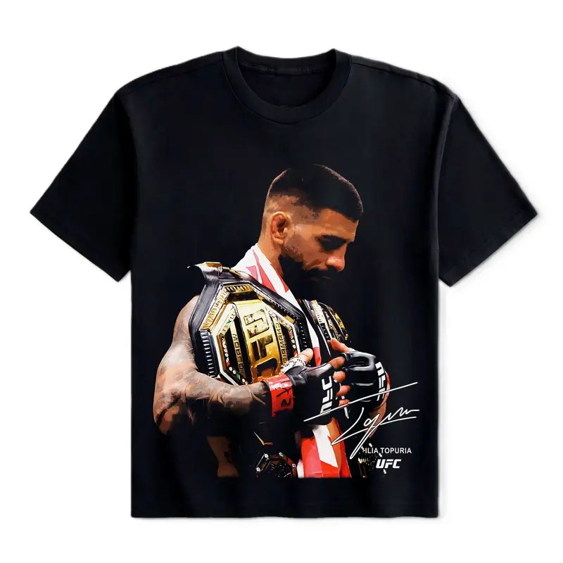 Ilia Topuria Shirt MMA Fighter Graphic Tee Fight Fan Gift Unisex