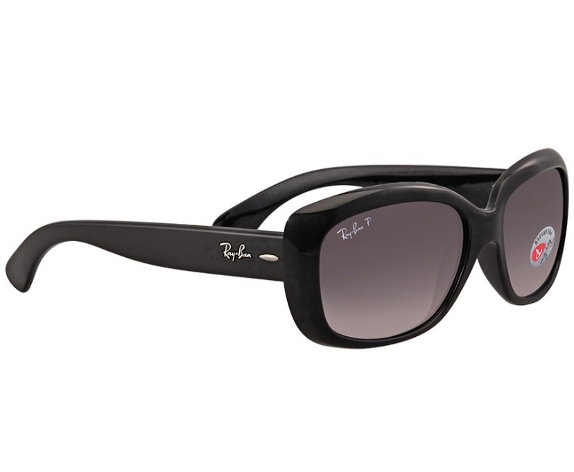 NEW Ray-Ban Rb4101 Jackie Ohh Black Grey Gradient Polarized 58mm Sunglasses