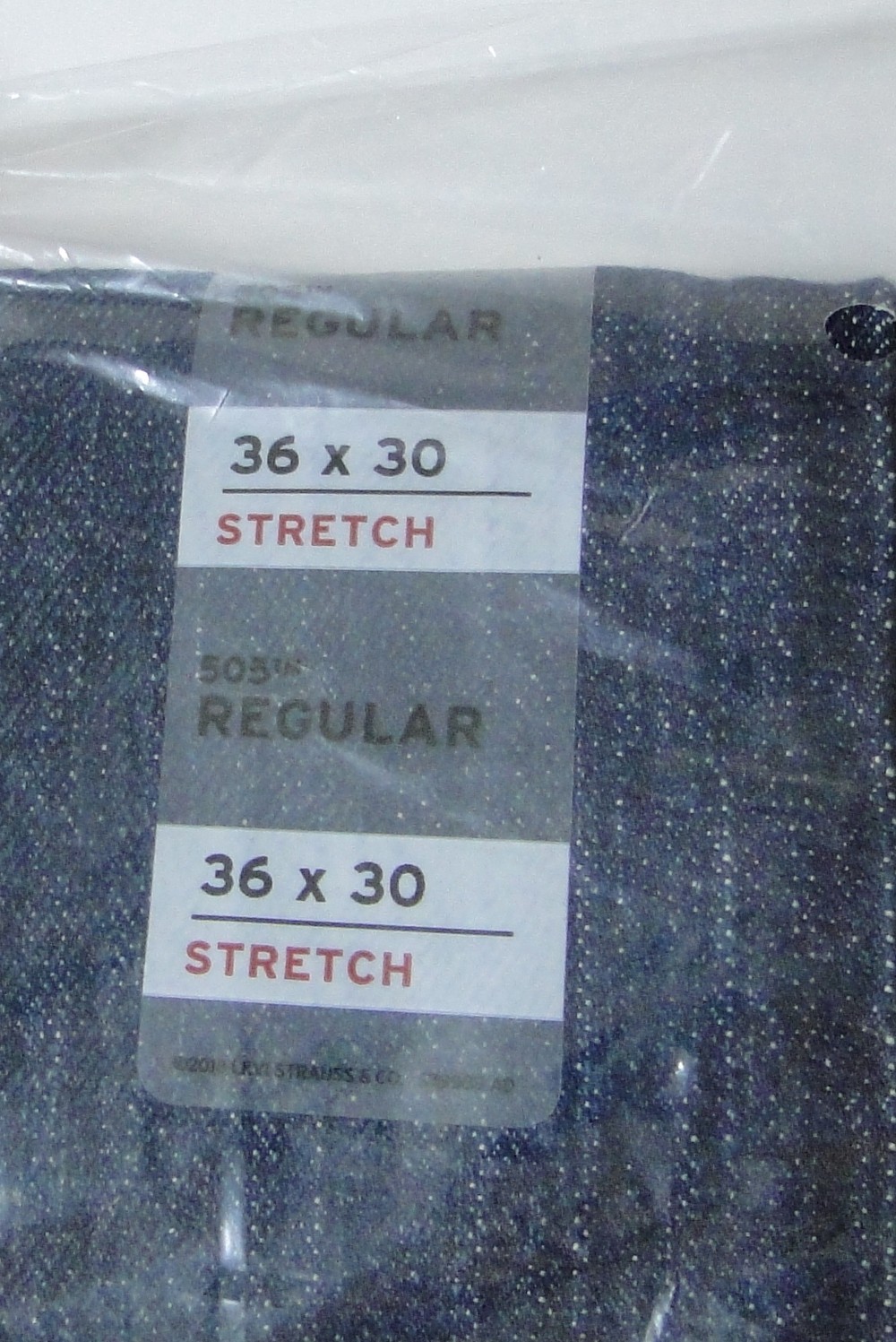 Levi Men’s 505 Regular Fit Jeans, Dark Denim Wash 36W X 30L NEW SEALED !