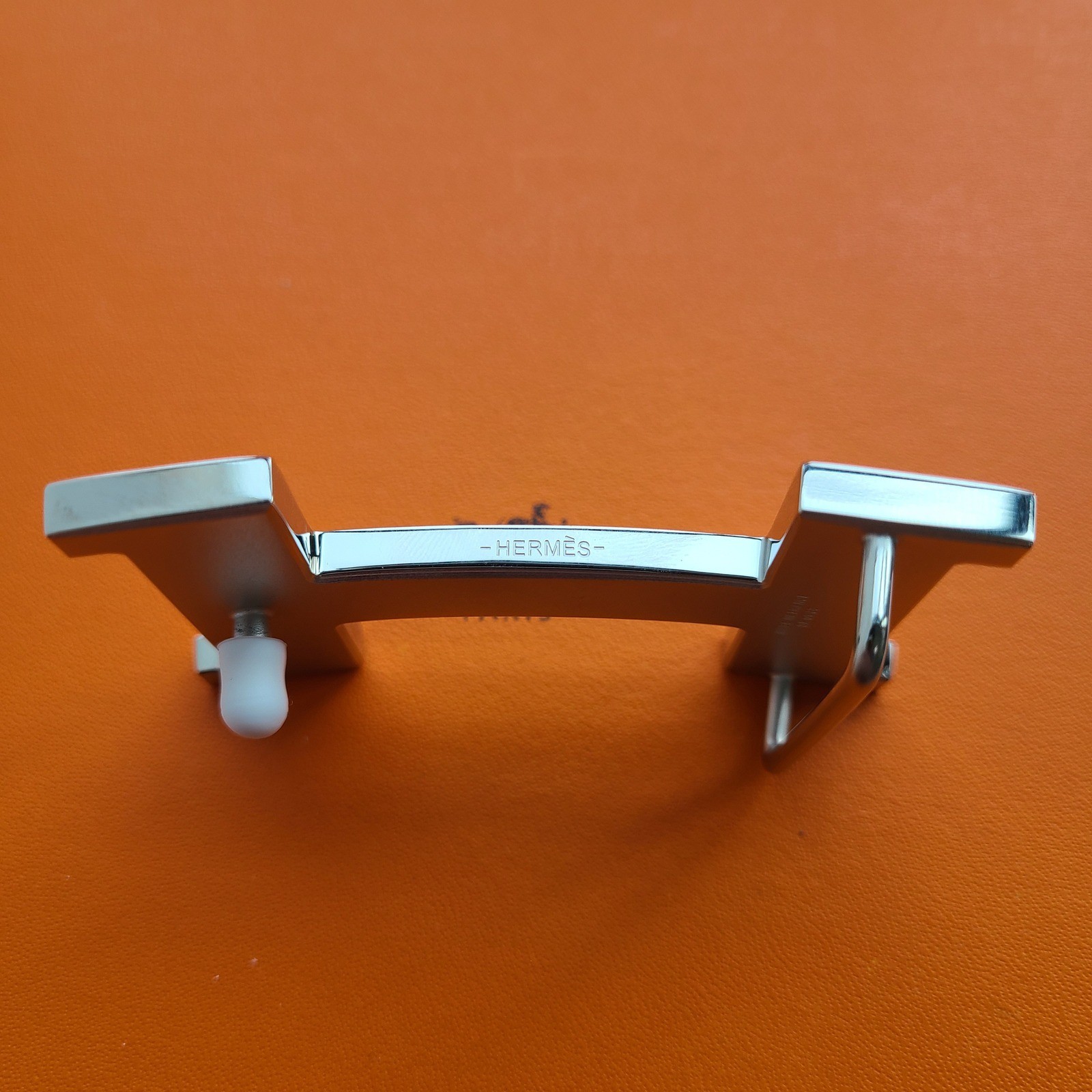 38mm H Silver Brushed Constance Belt Buckle