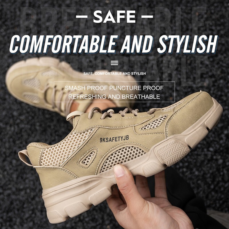Men Lightweight Safety Shoes Work Shoes Steel Toe Protective Boots sneakers