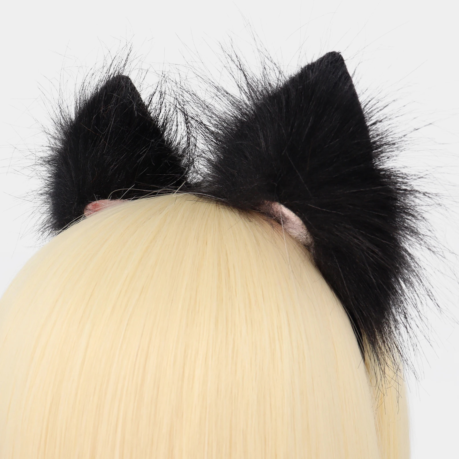 Handmade Faux Fur Animal Ears Headband Furry Cat Fox Ear Hairhoop Headwear