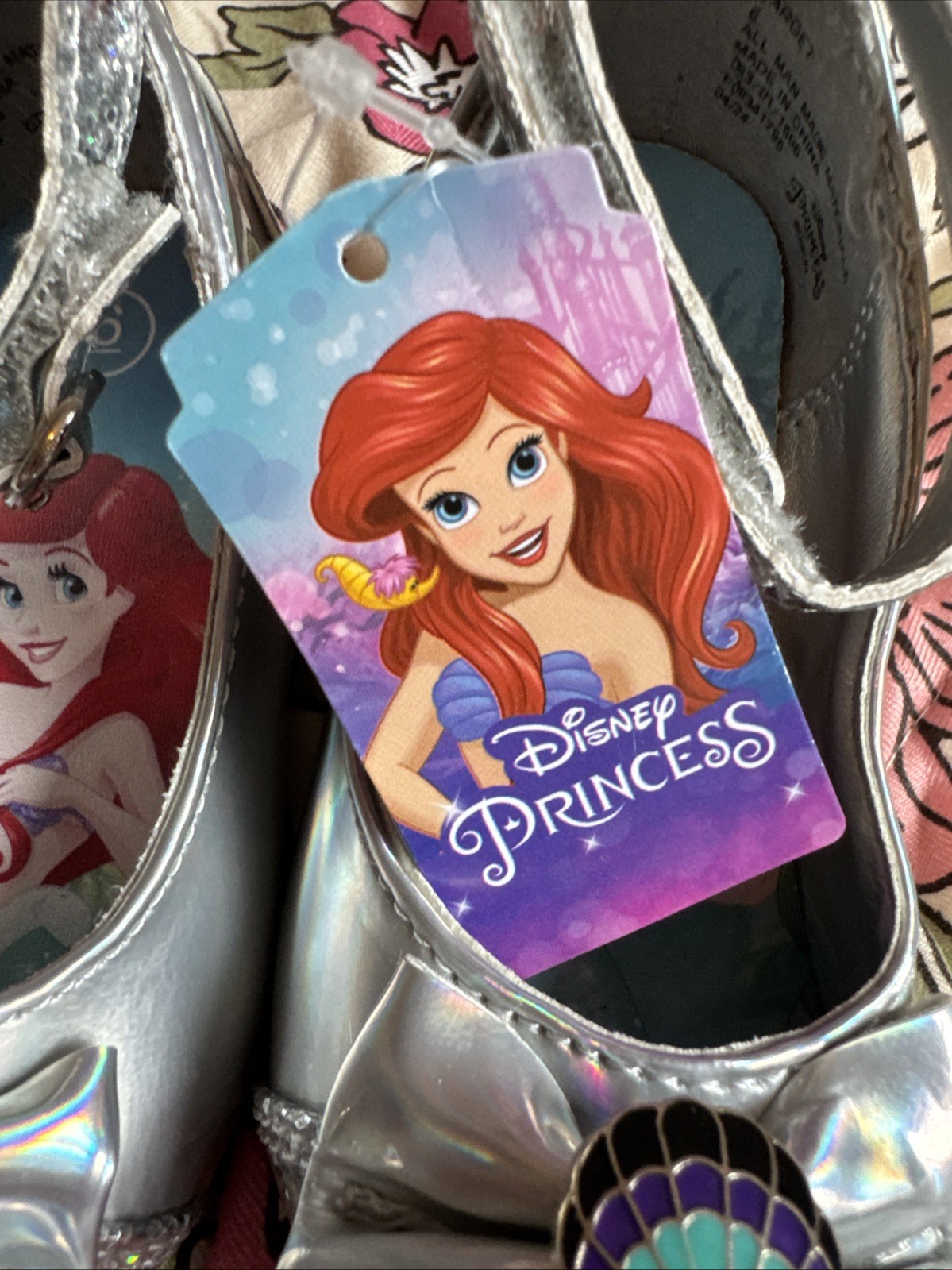 Disney Little Mermaid Ariel Toddler Girl Dress Up Shoes Sz 6 New Princess Ballet