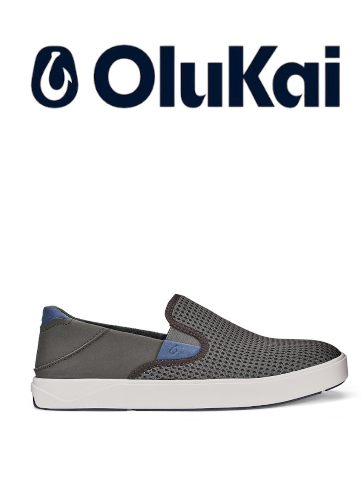 Lae‘ahi Men’s Breathable Slip-On Shoes in Pavement – Size 10.5