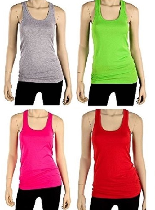 Wholesale Women Racerback Tank 100% Cotton Basic Solid Tee NEW TT402 S or M Lot