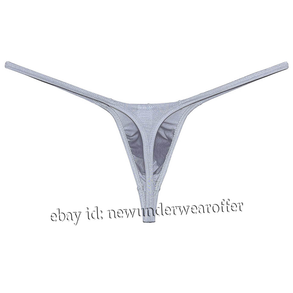 Men Ice Silk String Thong Grape Smugglers Contoured Pouch Underwear Narrow Waist
