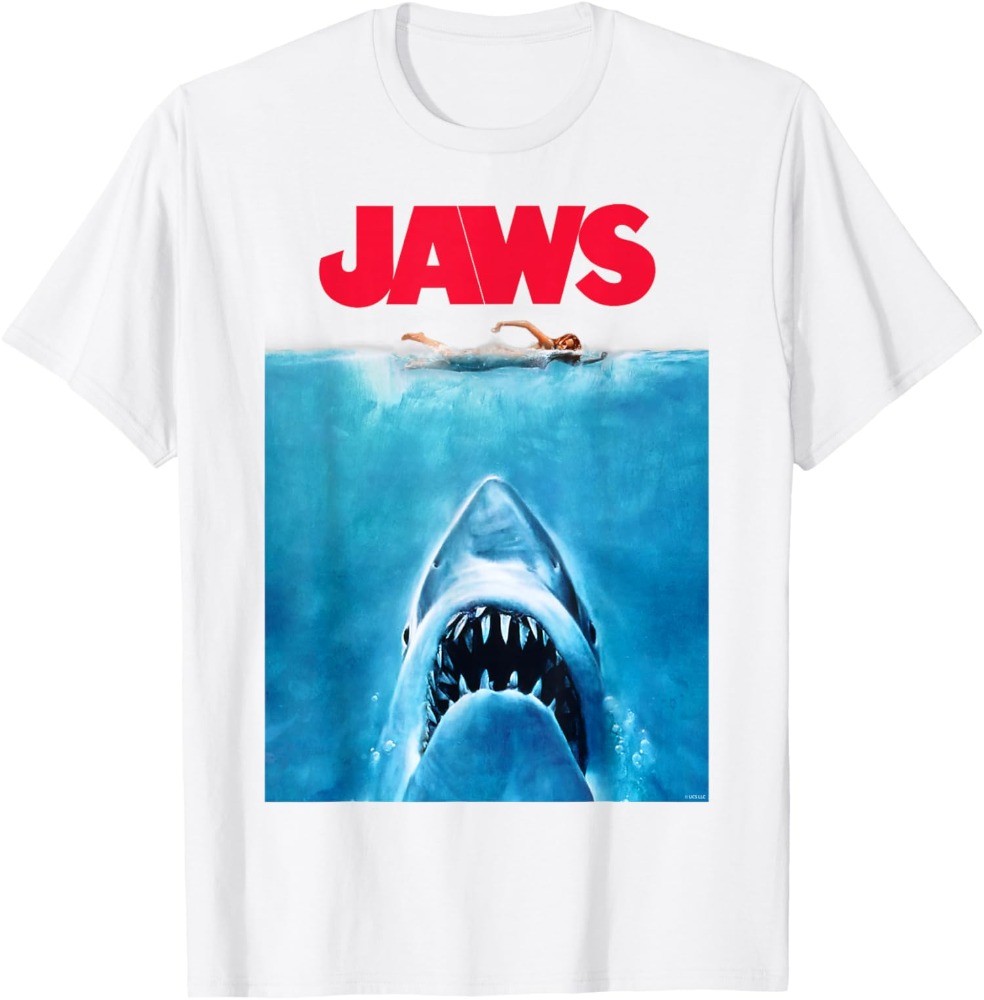 Jaws 50th Anniversary Vintage Movie Gift Shark Retro Unisex T-Shirt