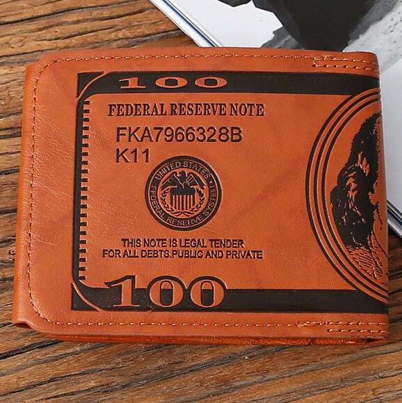 Men Novelty US 100 Dollar Wallet Bill Money Safe Purse with Magnetic Buckle Gift