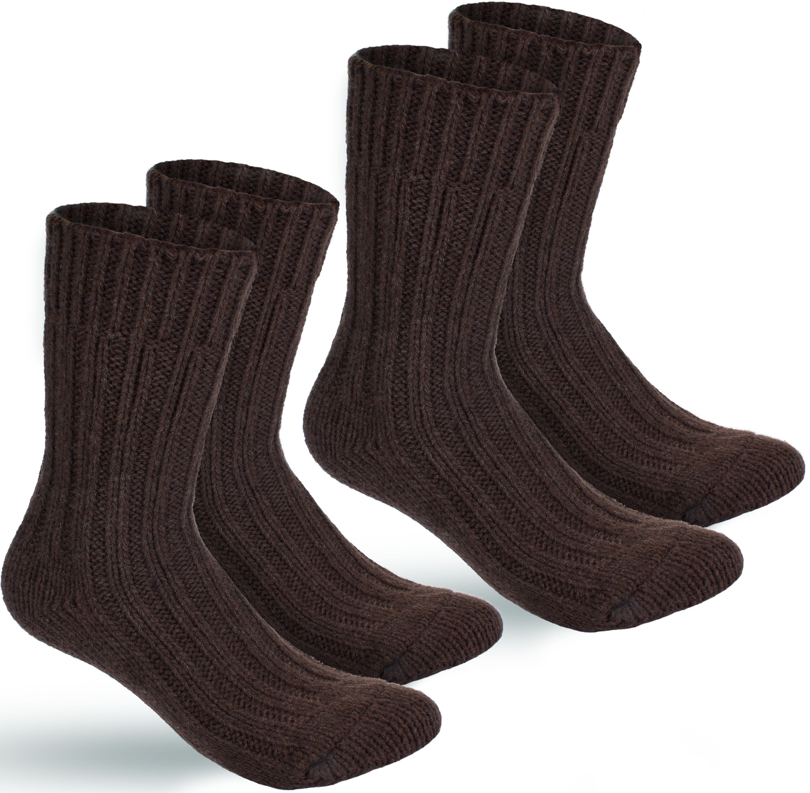 BRUBAKER 2 Pairs Unisex Alpaca Wool Socks – Thick Winter Socks for Men or Women
