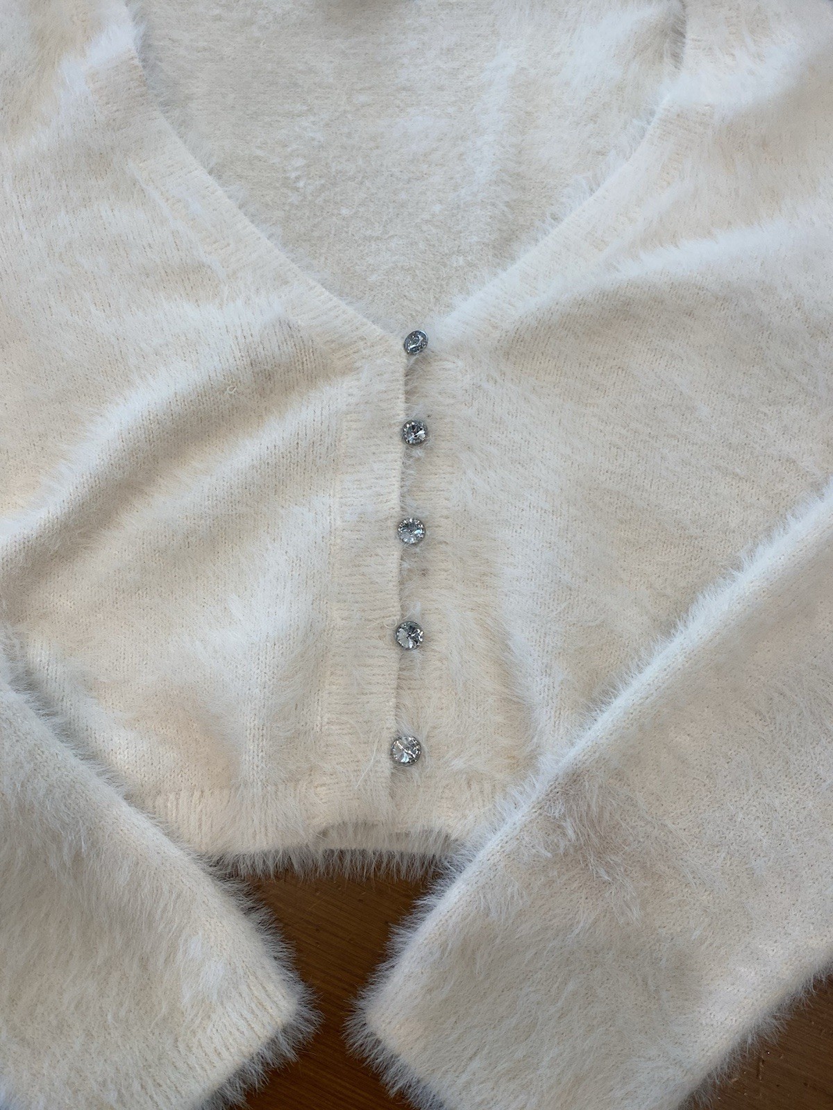 Victoria’s Rhinestone embellished CARDIGAN Sweater Gorgeous! Sz S Super Soft!
