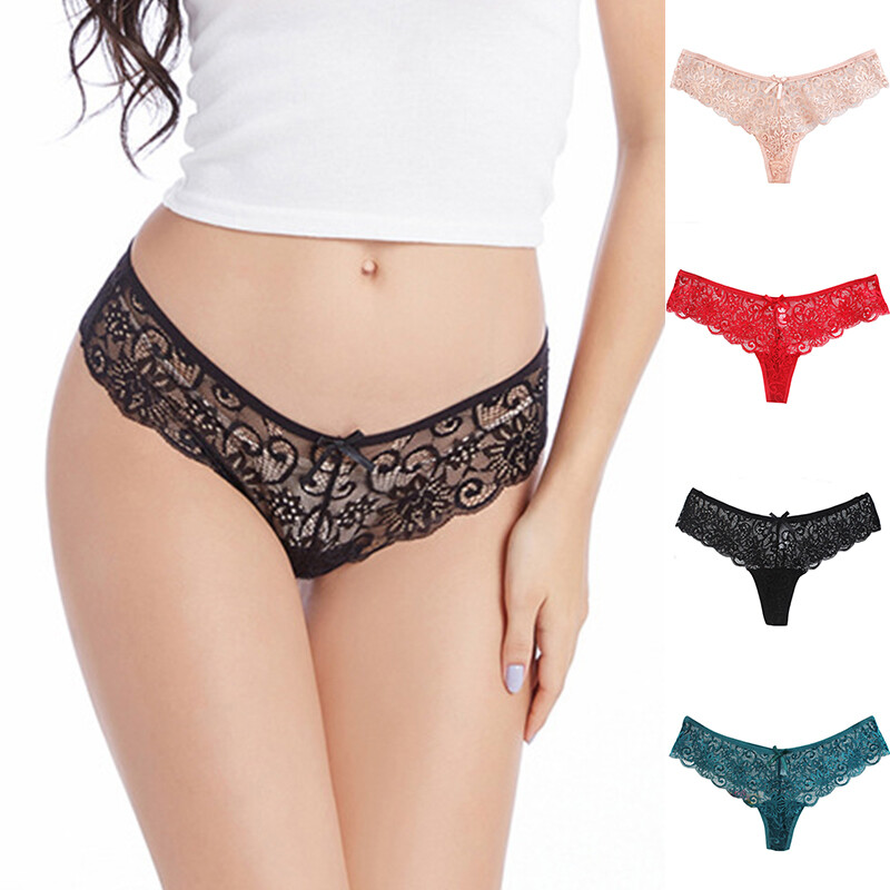 6 Packs Lot Womens Sexy Lace Panties Thongs G-String Briefs Lingeries Underwear