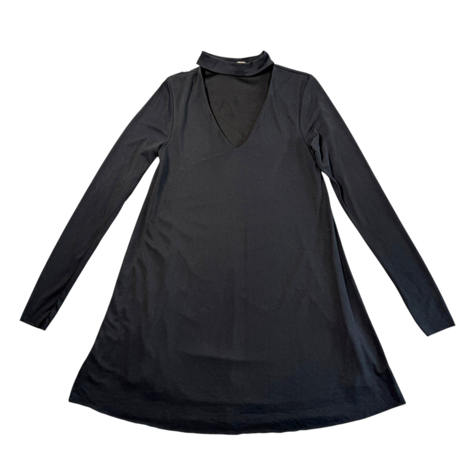 Standard People’s Project LA Choker Swing Mini Knit Dress Sz S Black Minimalist