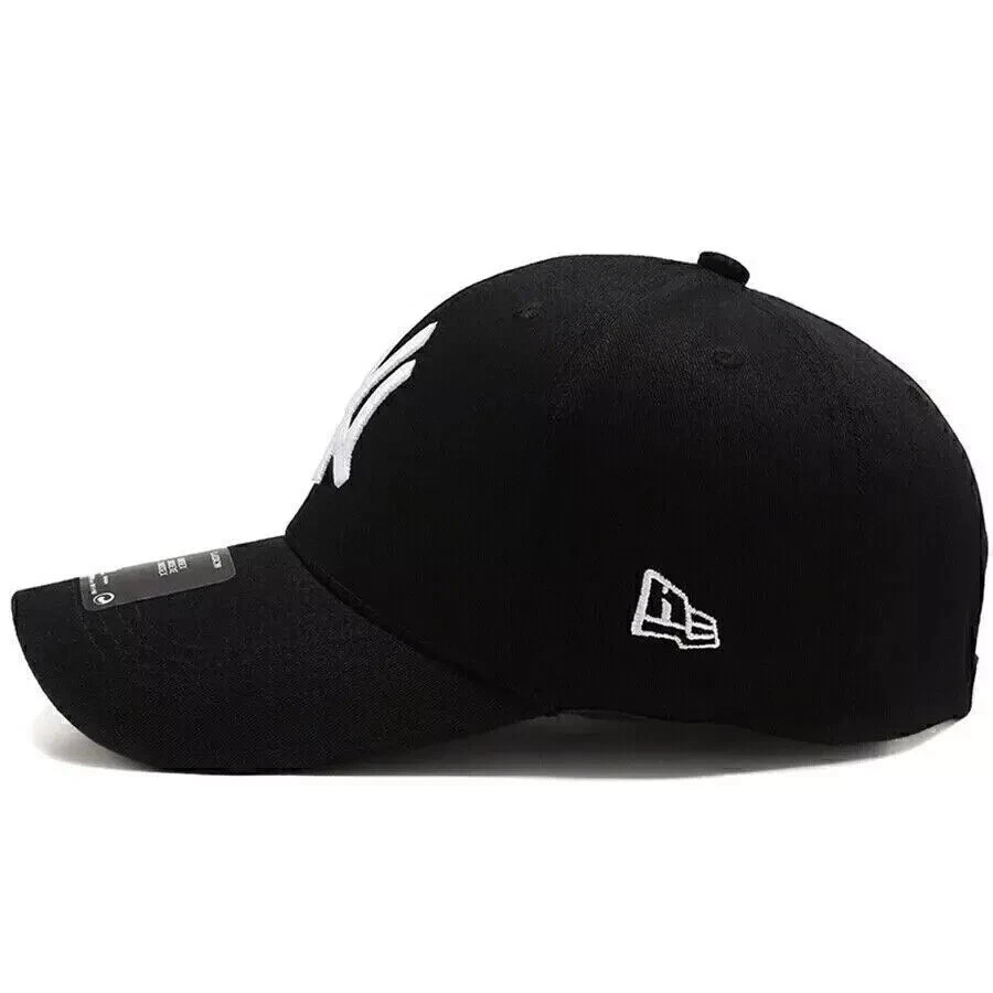 Snapback Cap Cotton Unisex Baseball Hat Adjustable Flat Brim Black Streetwear