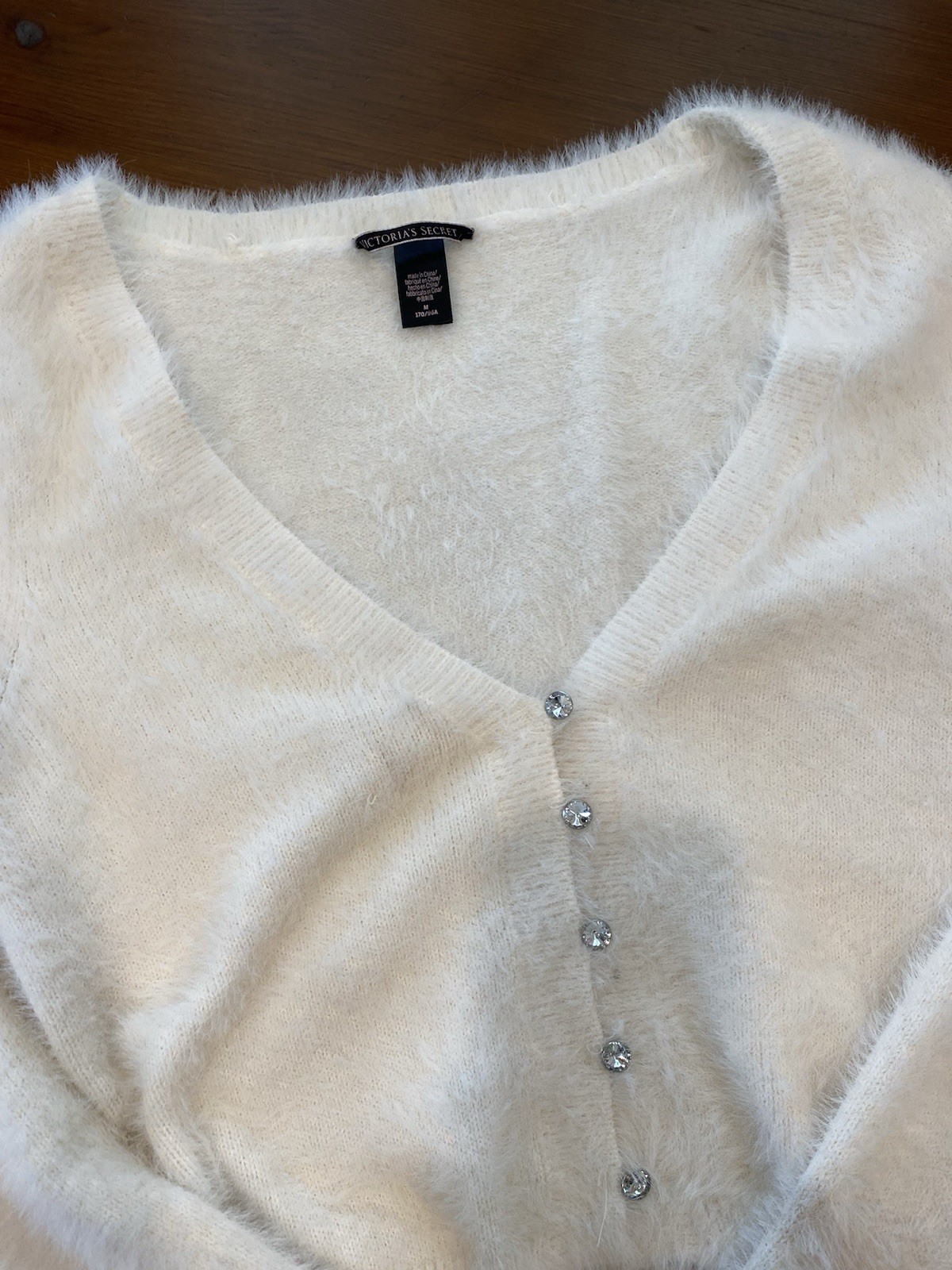 Victoria’s Rhinestone embellished CARDIGAN Sweater Gorgeous! Sz S Super Soft!