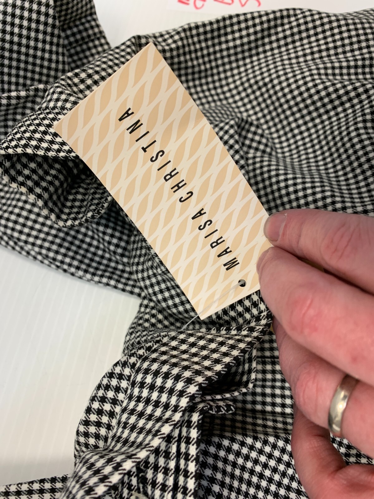 Marisa Christina Woman Black & White Checkered Pants Size XL – NWT – #3