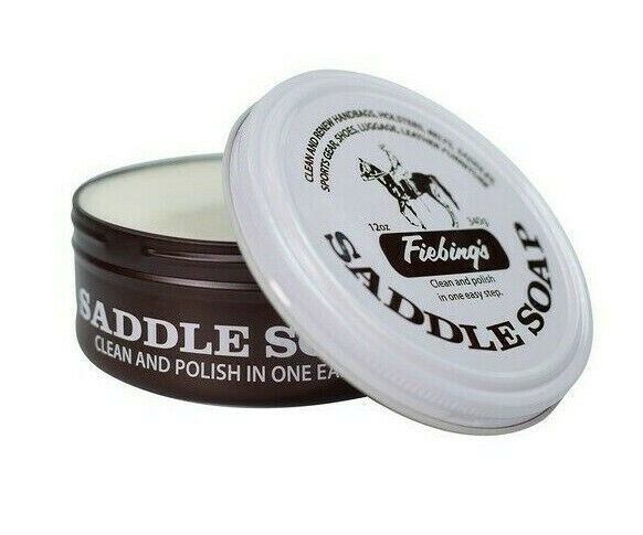 Fiebing’s Saddle Soap, Leather Cleaner, Conditioner 12 oz – WHITE or YELLOW – JU