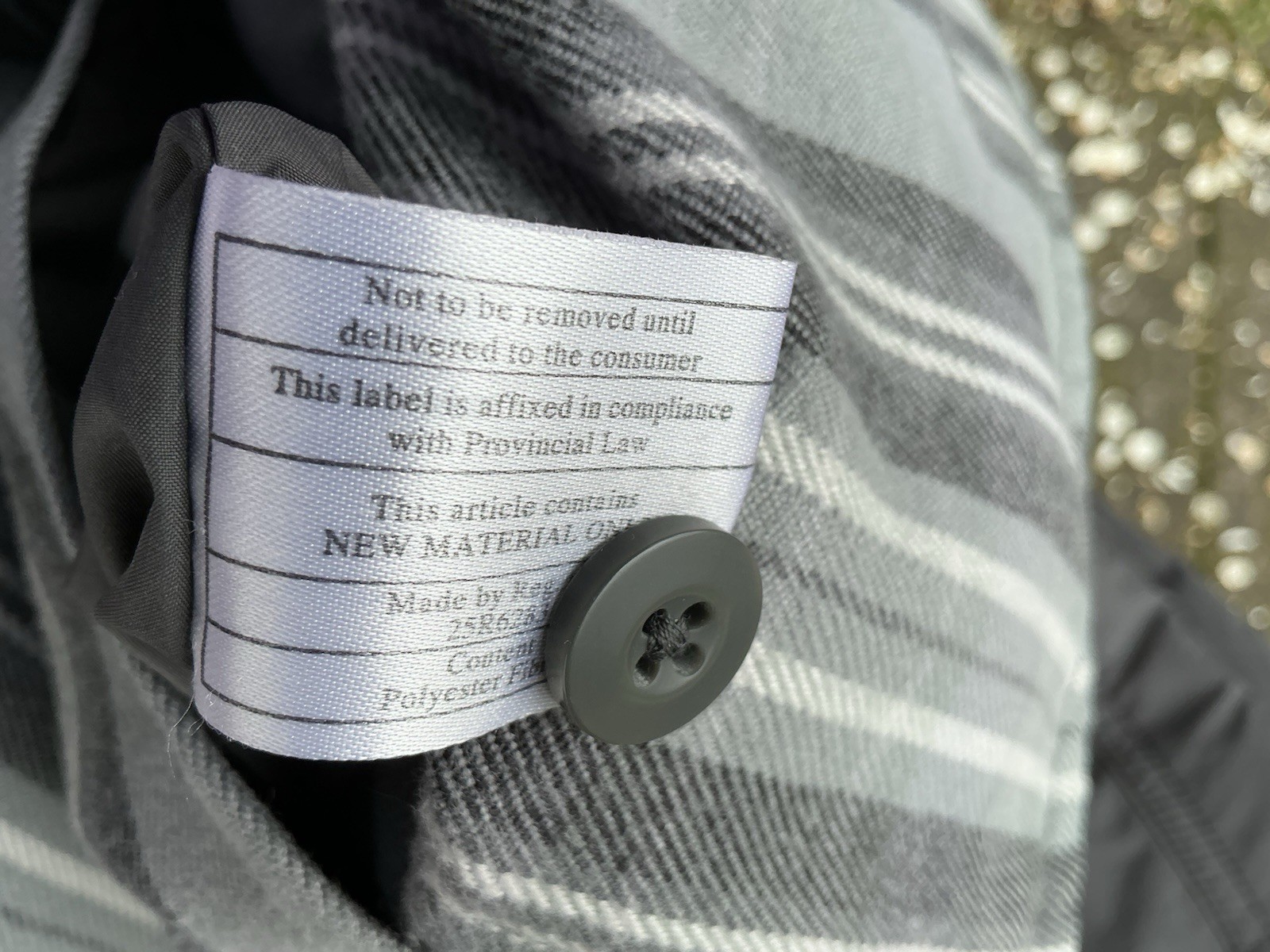 Patagonia Reversible Fjord Jacket Plaid Insulated Gray Mens L