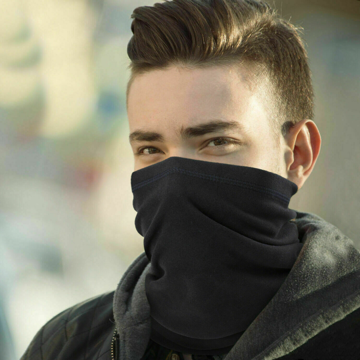Winter Neck Warmer Gaiter Fleece Windproof Face Mask Cover Scarf for Men Women