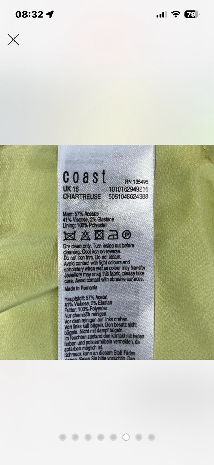 Coast 50’s Style Puce Dress Size16 Petite Worn Once Excellent Condition Classy