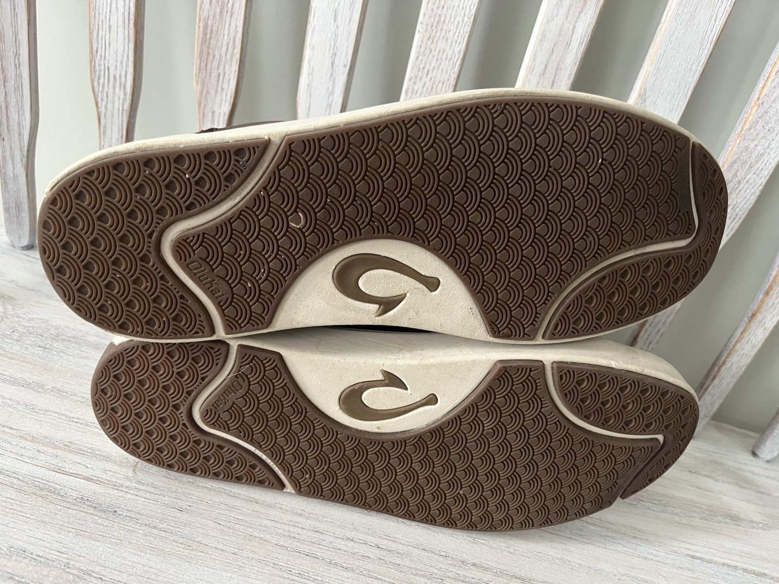 OluKai Lae’ahi Li ‘Ili Shoes Men’s Size 10 Brown Leather Casual Sneakers