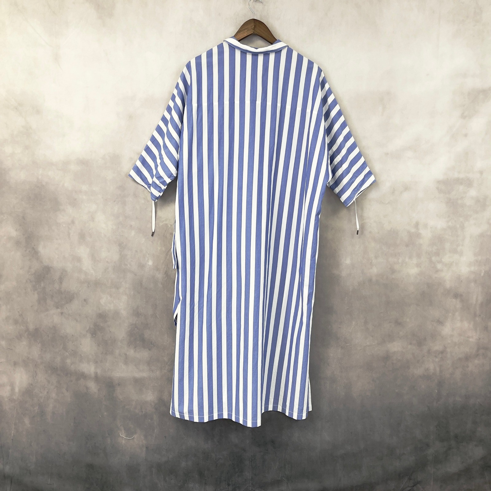 FFIXXED STUDIOS Drawstring Shirt Dress Size Medium Minimalist Japan Quiet Luxury