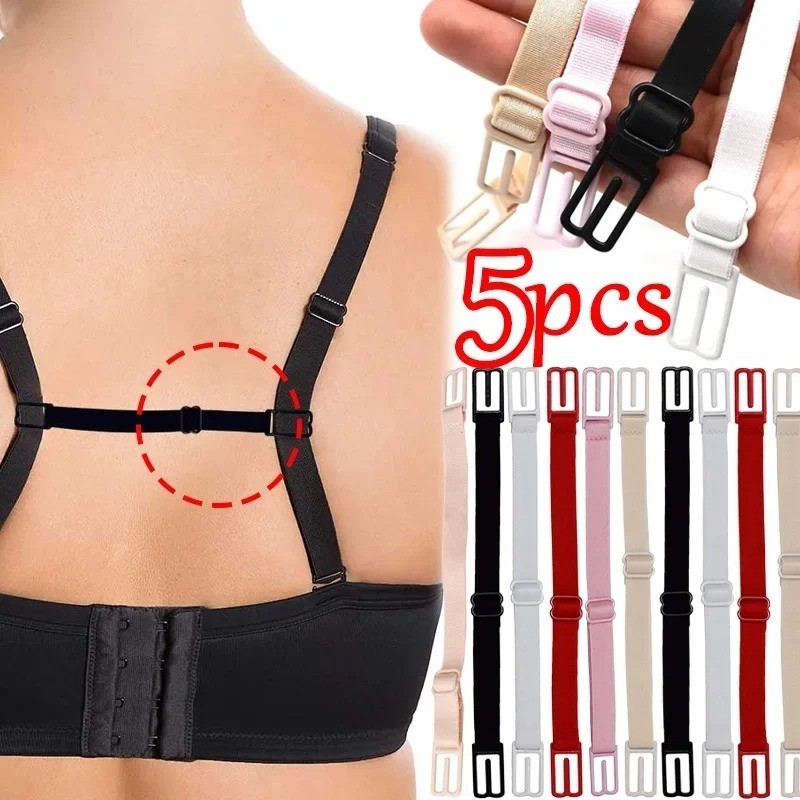 4-8pcs Bra Strap Clips Elastic Non-slip Strap Holder Women Bra Rope Adjustable