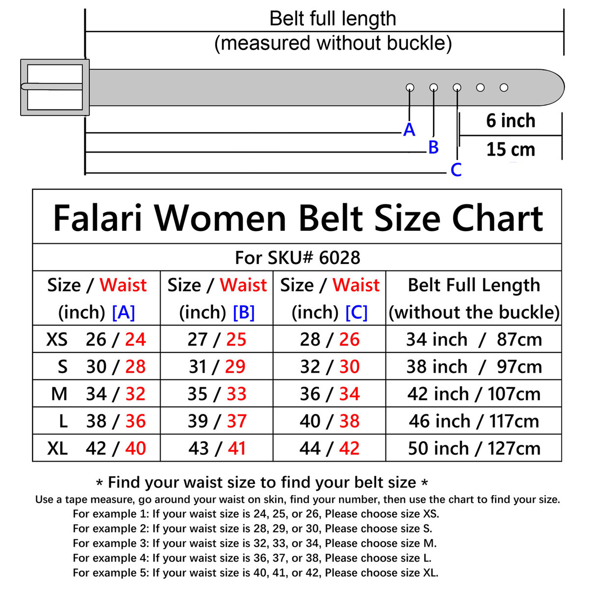 Falari Women Genuine Leather Dress Belts Casual Belts 31-Colors 6028